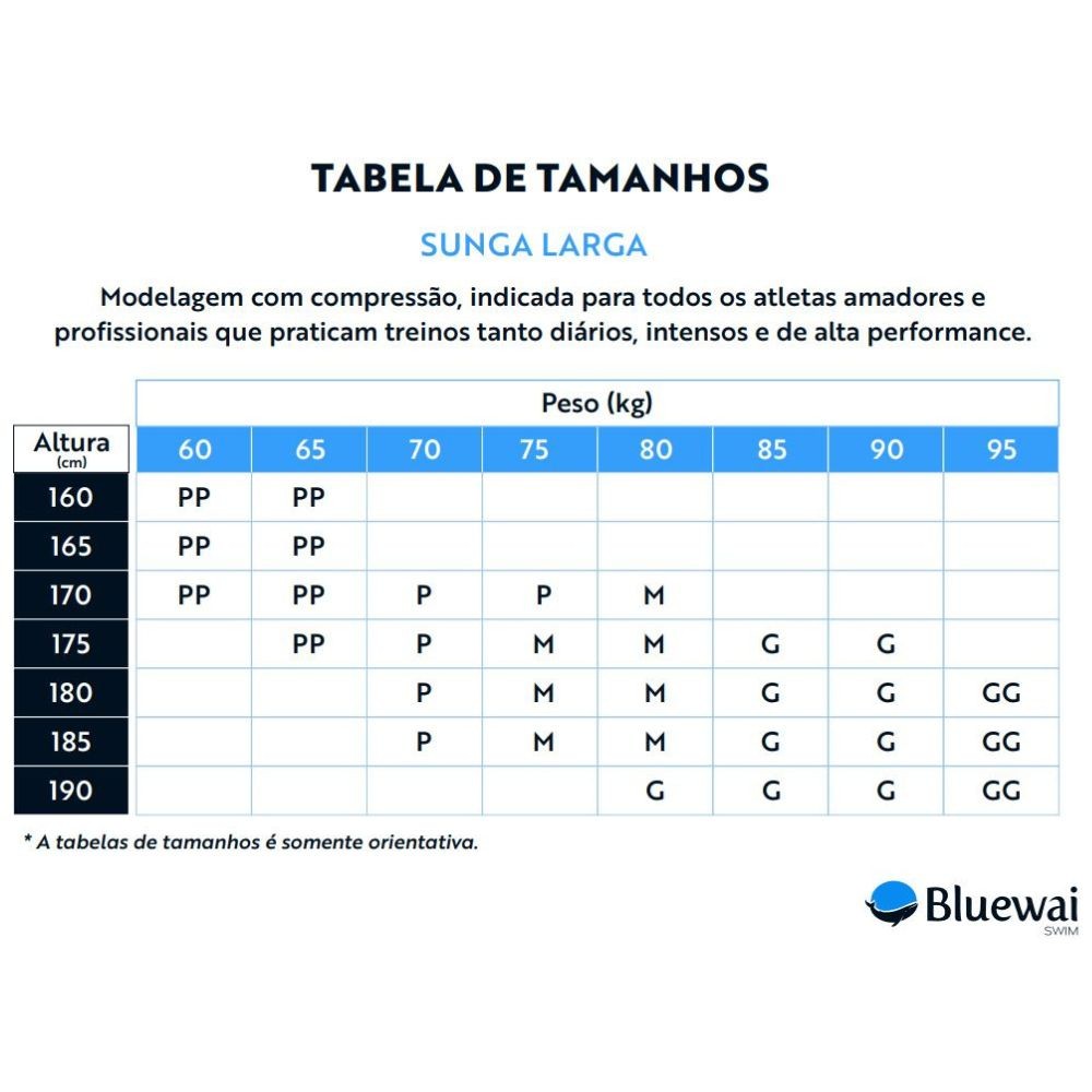 Sunga Natação Larga Estampada Bluewai 1