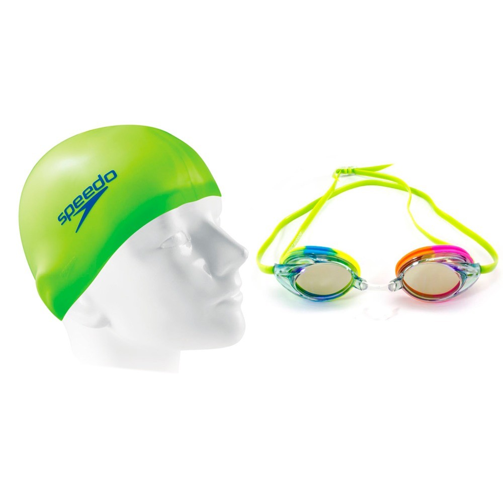 Kit Natação Olympic Mirror + Touca Speedo