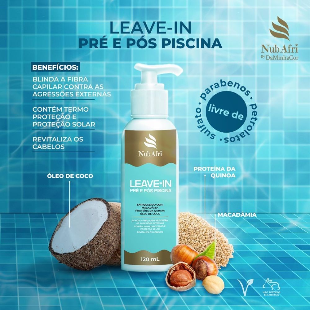 Leave-in Pre e Pos Piscina NUB AFRI 120ML 1