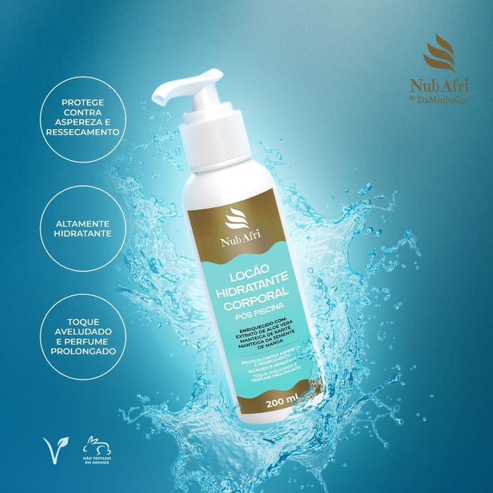Locao Hidratante Corporal Pos Piscina NUB AFRI 200ML 1