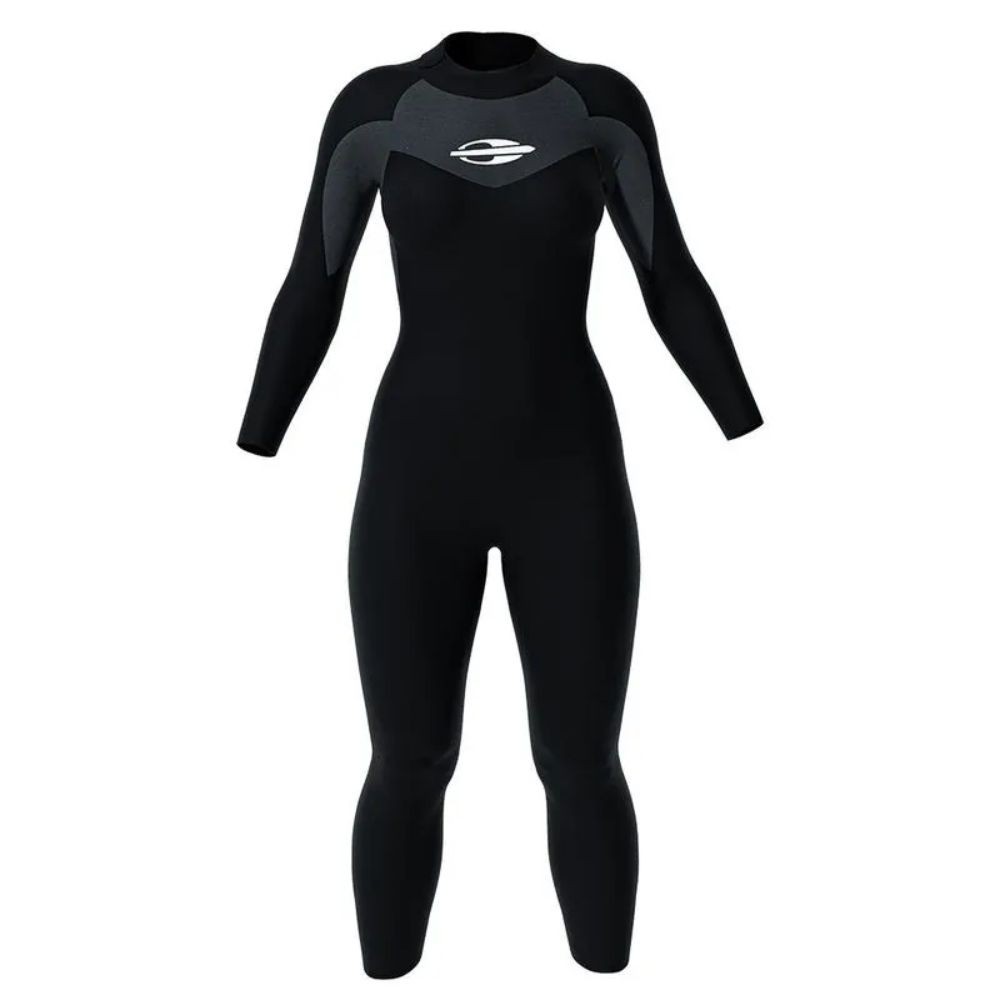 Long John Manga Longa Backzip 3-2mm Feminino Triathlon Natação Mormaii 1