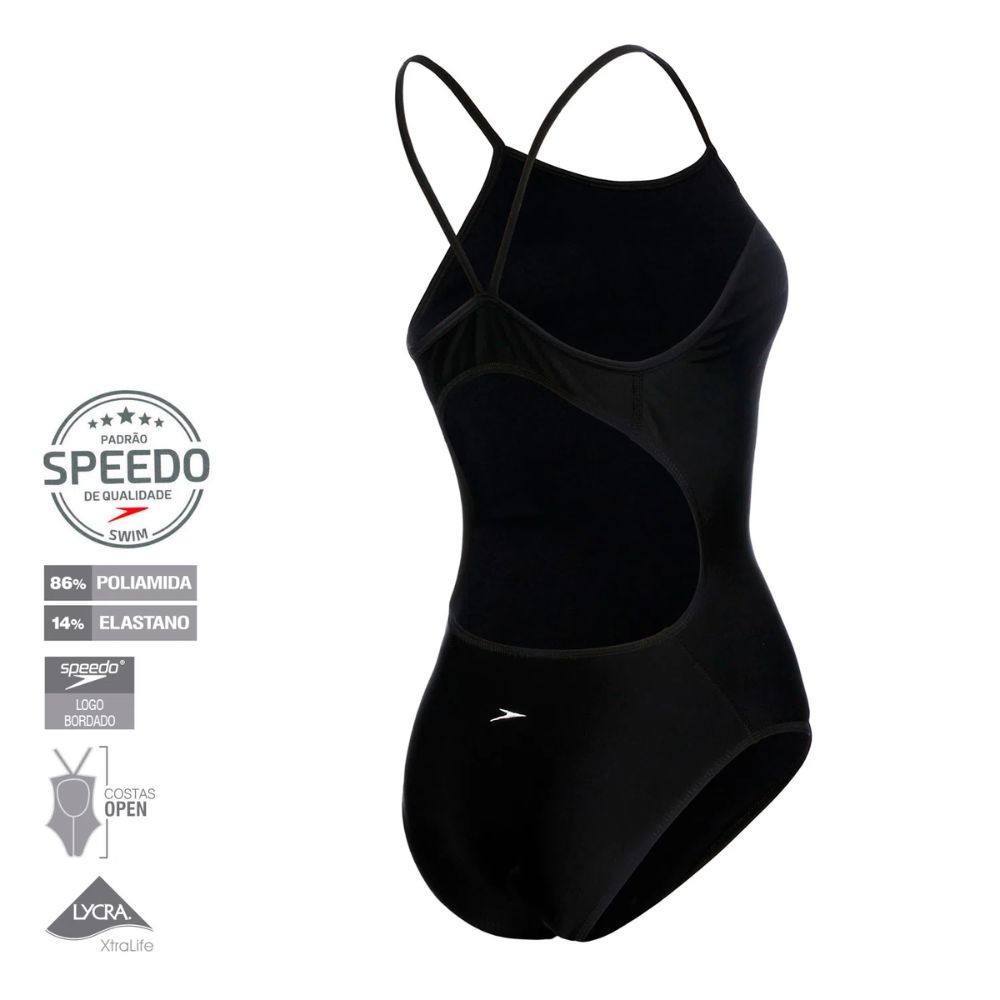 Maiô Natação Speedo Lycra Skinny Costas Aberta 1