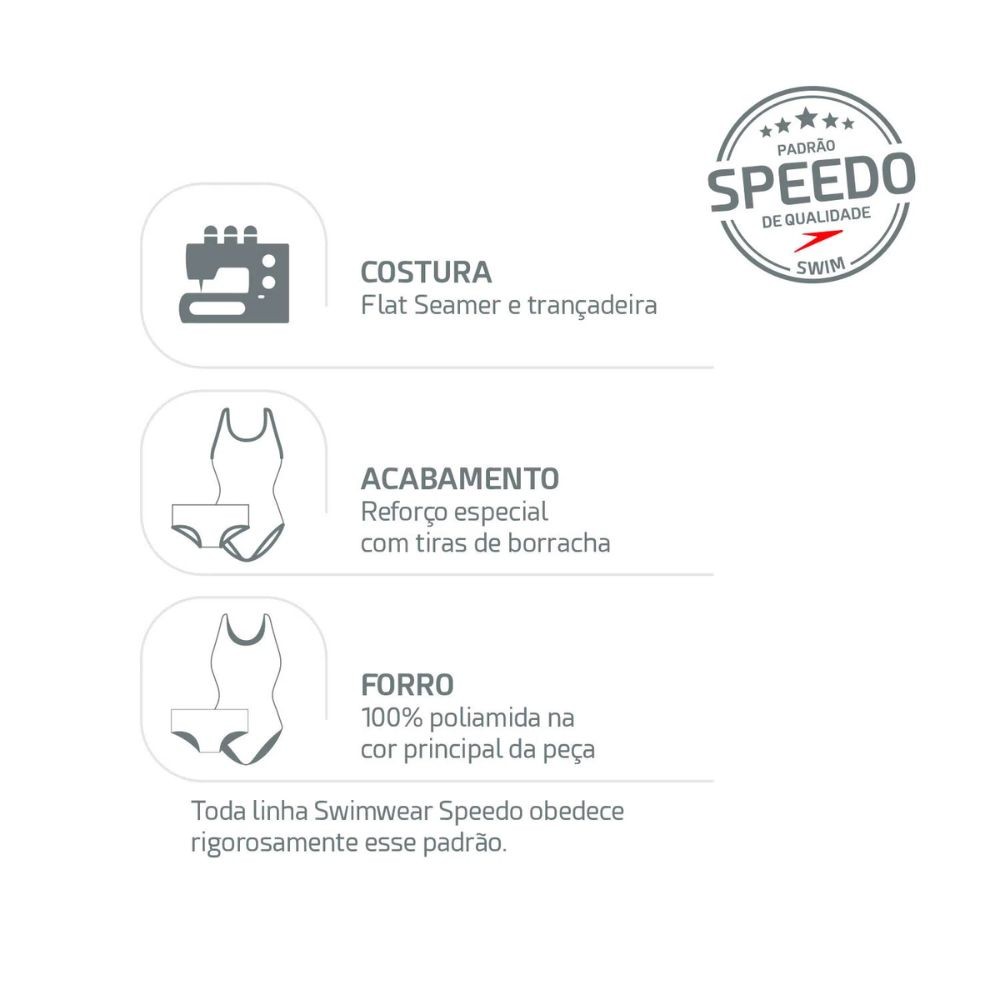 Maiô Natação Speedo Lycra Skinny Costas Aberta 1