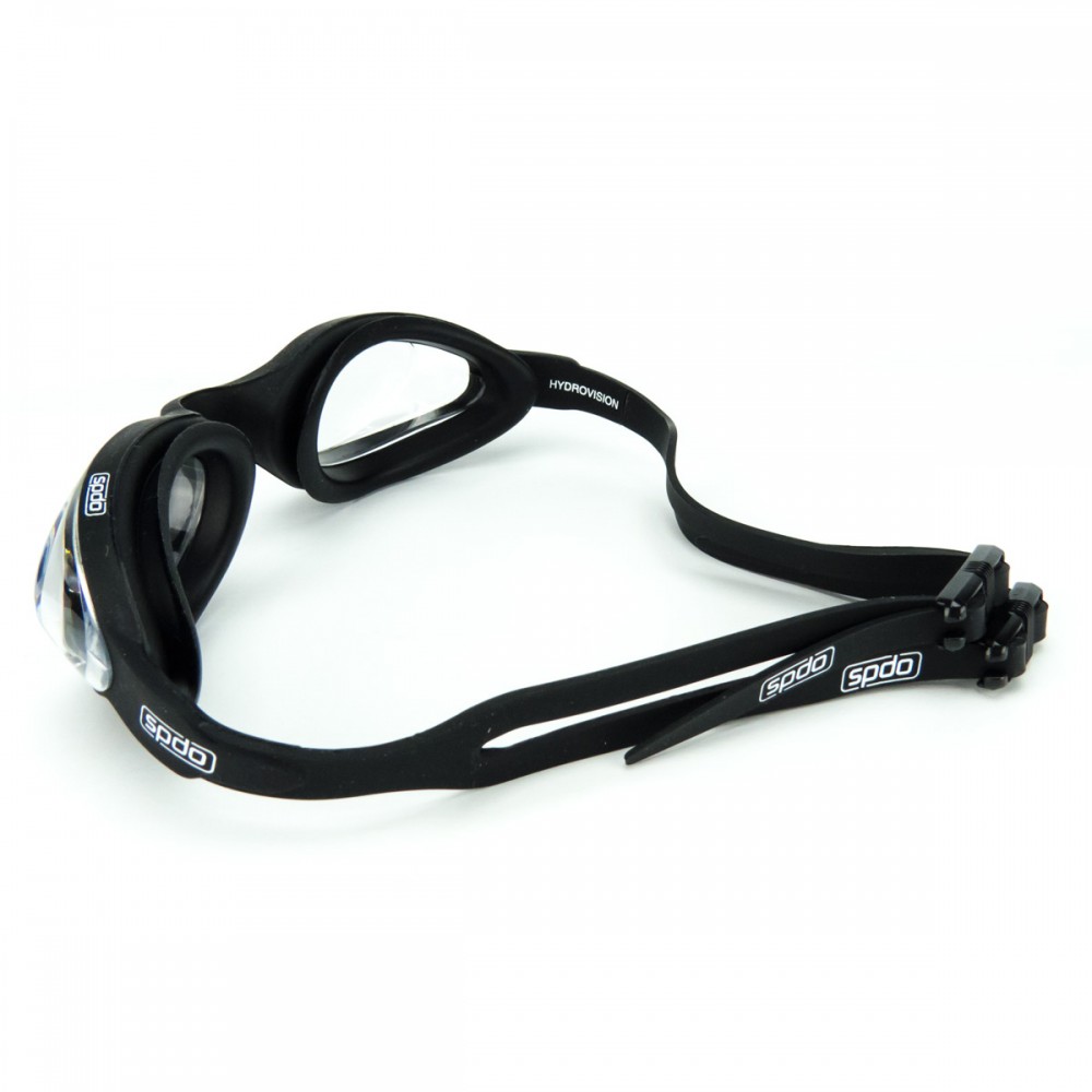 Óculos Speedo Hydrovision Preto + Estojo Medinas Logo Azul 1