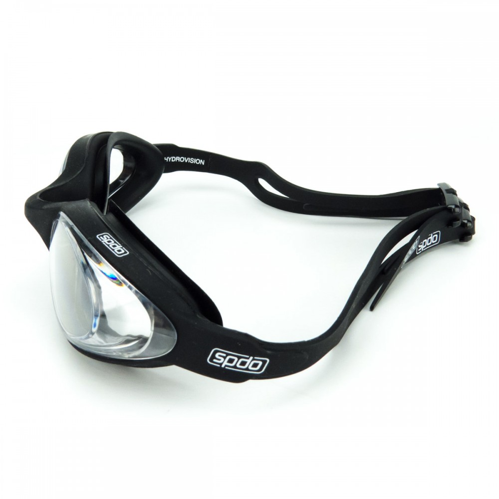 Óculos Speedo Hydrovision Preto + Estojo Medinas Logo Azul 1