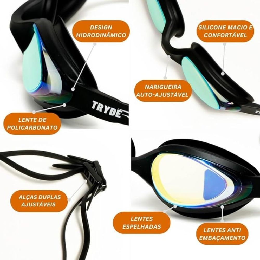 Oculos Natacao Tryde Espelhado Aqua Fusion 1