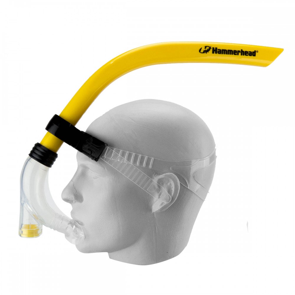 Snorkel Frontal Natação Hammerhead Amarelo Longo F