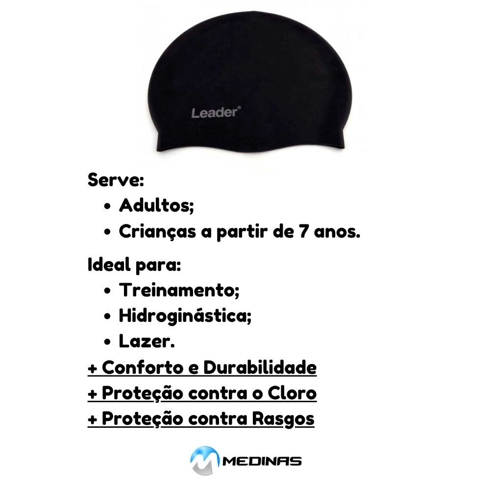 Touca de Natação Silicone Leader 1