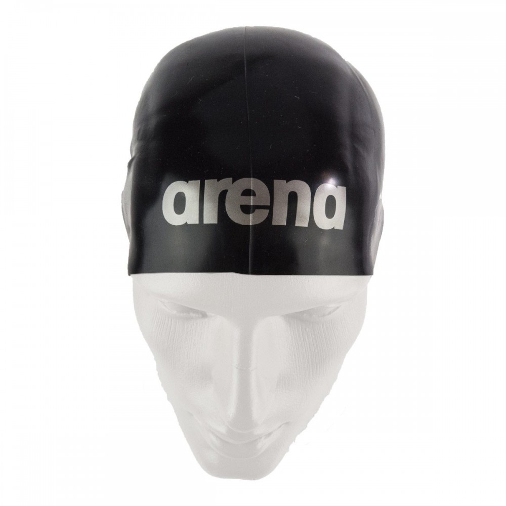 Touca de Natação Arena Capacete 3D Ultra Preto F