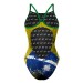 Maiô Natação Estampado QSwimWear Alça Fina C